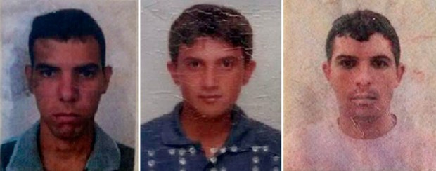 Os mortos foram identificados como Gildo Jadson da Silva Medeiros, de 26 anos, Márcio Farias de Medeiros, de 28 anos, e José Jaílton da Silva, de 32 anos. (Foto: Reprodução/G1)
