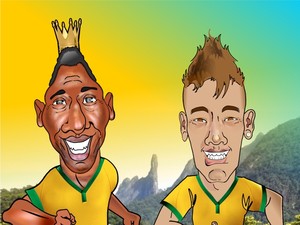 Rei Pelé e Neymar são dois dos jogadores homenageados (Foto: Rodrigodraw)
