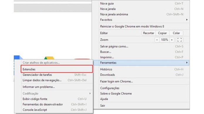 Abra a lista de extensões do Chrome (Foto: Reprodução/Paulo Alves)