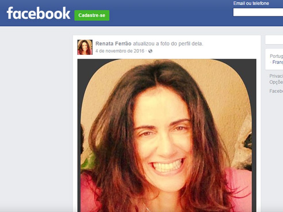 Renata Ferrão era casada com João Ferrão (Foto: Reprodução/Arquivo Pessoal/Facebook)