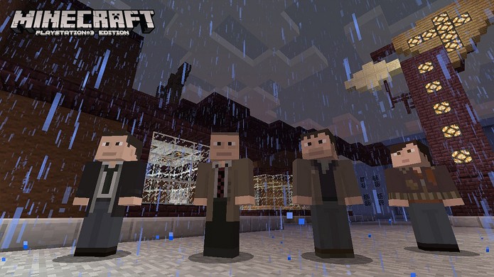 Personagens de Heavy Rain em Minecraft se sentirão em casa com o novo City Texture Pack (Foto: PlayStation Blog)