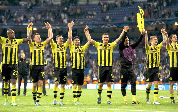 comemoração Borussia Dortmunt Liga dos Campeões (Foto: Reuters)