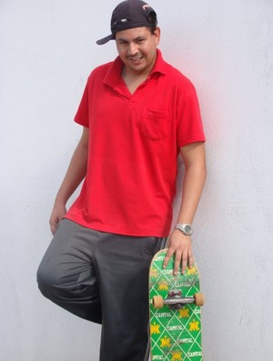 Claudio Leandro, o skatista Splinter, de Uberlândia (Foto: Arquivo Pessoal)