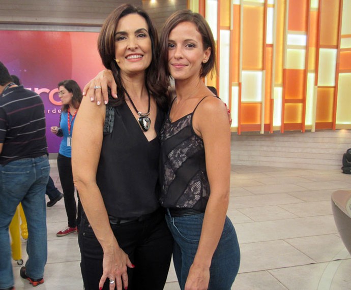 Fátima com a atriz Fernanda de Freitas (Foto: Carolina Morgado/Gshow)