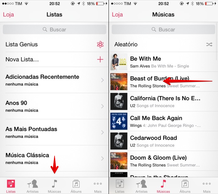 Abra o aplicativo de músicas e localize a música que quer apagar (Foto: Reprodução/Helito Bijora) Abra o aplicativo de músicas e localize a música que quer apagar (Foto: Reprodução/Helito Bijora)