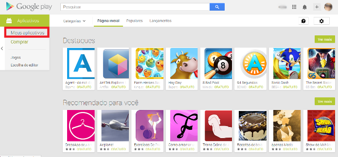 Acesso para os apps instalados anteriormente (Foto: Reprodução/Lívia Dâmaso)