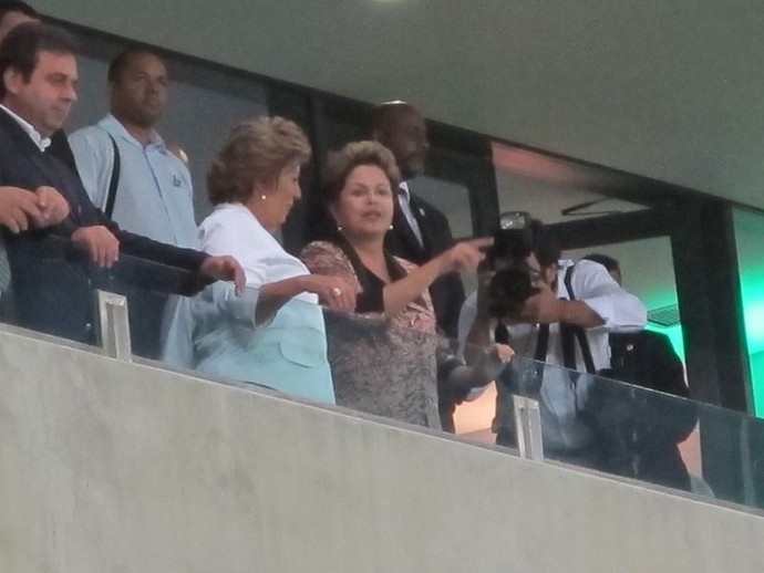 Dilma Rousseff na Arena das Dunas (Foto: Márcio Iannacca)