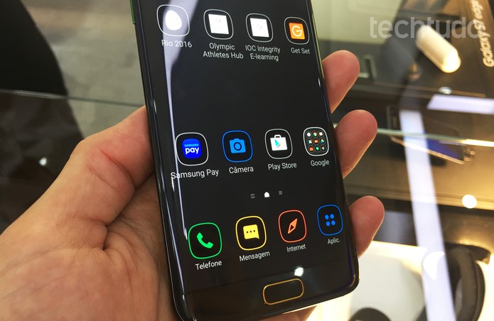 Galaxy S7 Edge oímpico (Foto: Thássius Veloso/ TechTudo) Galaxy S7 Edge oímpico (Foto: Thássius Veloso/ TechTudo)