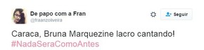 Bruna Marquezine vira assunto na web por Nada Será Como Antes (Foto: Twitter / Reprodução) Bruna Marquezine vira assunto na web por Nada Será Como Antes (Foto: Twitter / Reprodução)