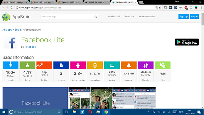 App Brain dá informações e estatísticas sobre desempenho do aplicativo do Android (Foto: Reprodução/Elson de Souza)