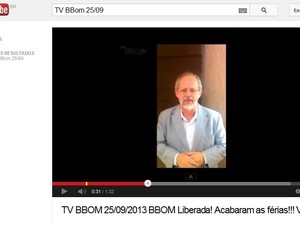 Presidente da BBom manda recado para associados em vídeo (Foto: Reprodução/Youtube)