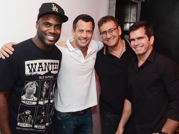 Paulo Zulu, Malvino Salvador, Mauricio Saade e Alexandre Salim em festa no Rio (Foto: Ari Kaye/ Divulgação)
