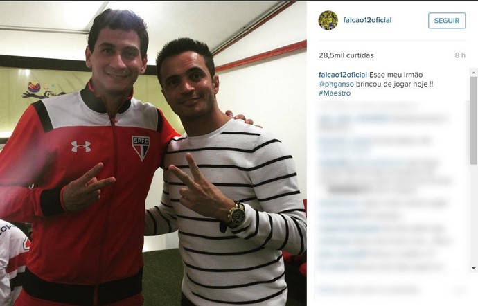 Falcão, Ganso, Morumbi, Libertadores (Foto: Reprodução/ Instagram)