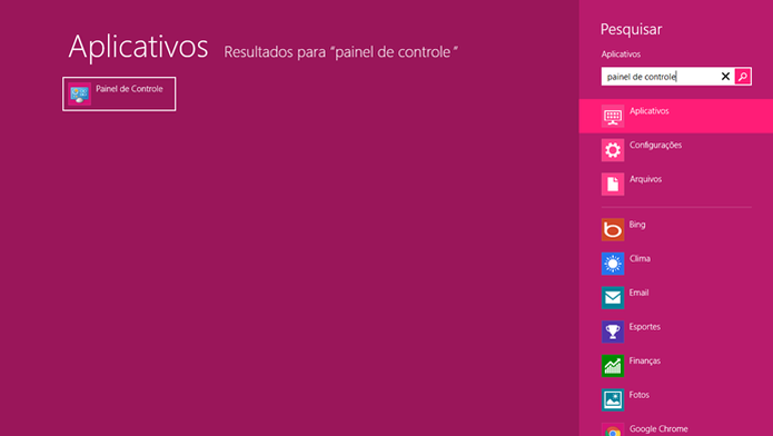 Procure por painel de controle no WIndows 8 (Foto: Reprodução/Helito Bijora) (Foto: Procure por painel de controle no WIndows 8 (Foto: Reprodução/Helito Bijora) ) Procure por painel de controle no WIndows 8 (Foto: Reprodução/Helito Bijora) (Foto: Procure por painel de controle no WIndows 8 (Foto: Reprodução/Helito Bijora) )