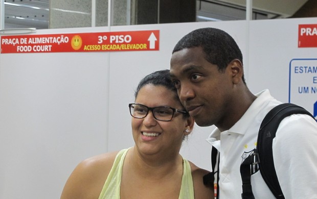 Renato Abreu, meia do Santos (Foto: Bernardo Eyng)