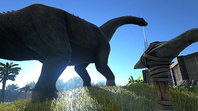 Os cenários de Ark impressionam pelos detalhes (Foto: Reprodução/Tais Carvalho)
