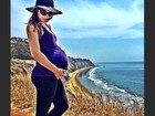 Fernanda Machado segue fazendo caminhadas prestes a dar à luz