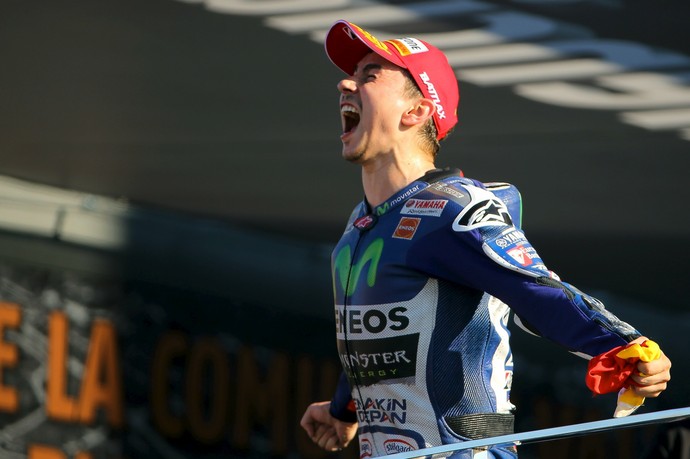 Jorge Lorenzo tricampeão da MotoGP GP de Valência (Foto: Reuters)