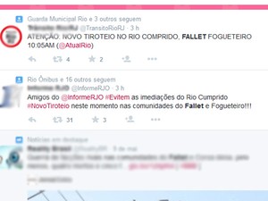 Relatos no Twitter apontam para confrontos nas comunidades (Foto: Reproção/Twitter)