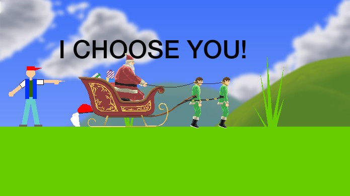 Happy Wheels possui várias fases bizarras, até mesmo uma baseada em Pokémon (Foto: Reprodução/Rafael Monteiro)