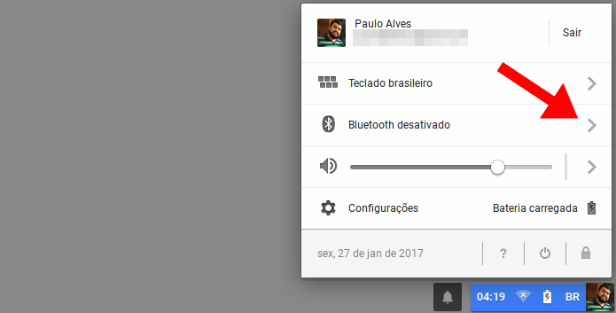 Acesse as configurações de Bluetooth (Foto: Reprodução/Paulo Alves)