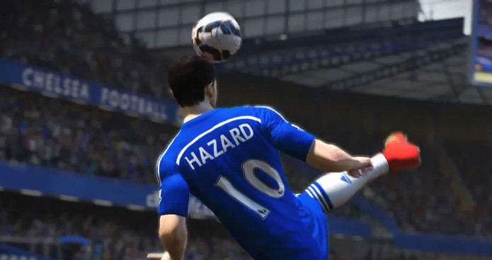 Hazard ensina os novos movimentos de habilidade no Fifa 15 (Foto: Reprodução/ Youtube) Hazard ensina os novos movimentos de habilidade no Fifa 15 (Foto: Reprodução/ Youtube)