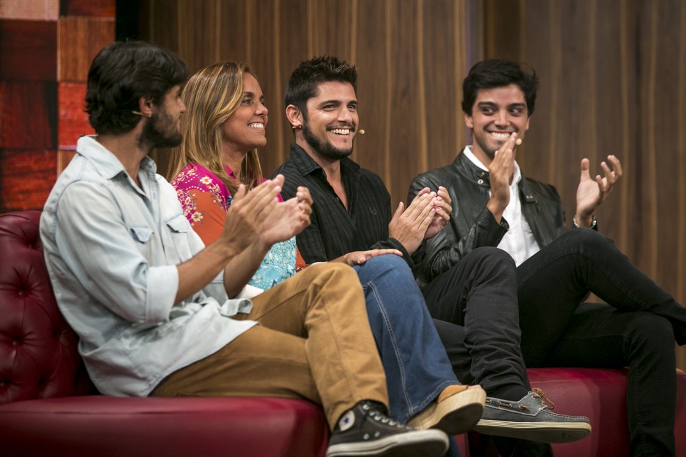Família Simas durante gravação do 'Tamanho Família' (Foto: Isabella Pinheiro/Gshow)