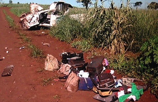 Capotamento deixa cinco feridos na BR-060 em Rio Verde Goiás (Foto: Reprodução/TV Anhanguera)