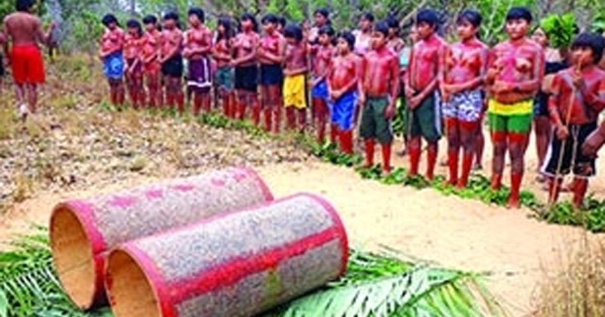 G1 Índios fazem cerimônia de passagem da infância para adolescência no MA notícias em Maranhão