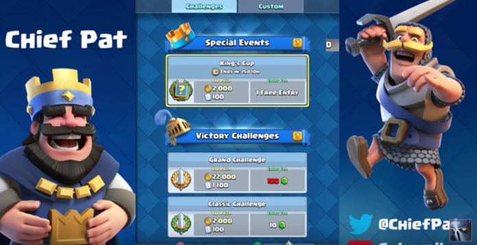 Clash Royale terá torneio surpresa e decks aleatórios em atualização (Foto: Reprodução/Chief Pat)