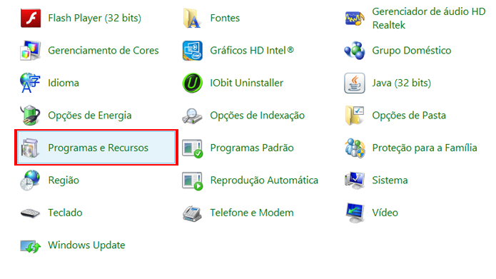 Opção é usada para gerenciar aplicativos instalados no computador (foto: Reprodução/João Kurtz)