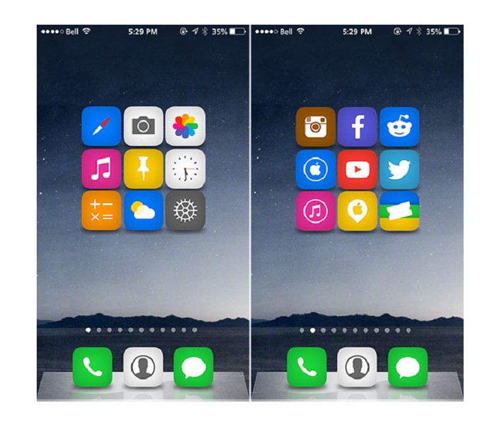 Exemplo de layout possível após o Jailbreak (Foto: Reprodução)