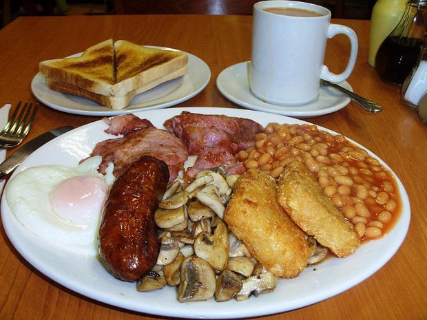 O tradicional English Breakfast, café da manhã inglês (Foto: Luna Moth/Creative Commons)