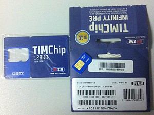 Chip da operadora TIM comprado em um quiosque no Distrito Federal (Foto: G1DF/Reprodução)