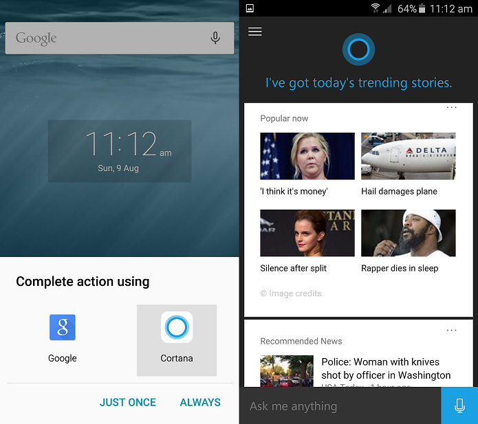 Cortana poderá ser definida como assistente pessoal padrão no Android (Foto:Reprodução/Microsoft News)