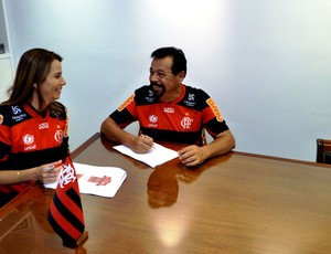 Flamengo -Patrícia Amorim e Jorge Luiz Rodrigues  (Foto: Vicente Seda /Globoesporte.com)