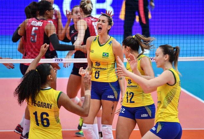 Brasil x EUA - final Grand Prix vôlei feminino Thaísa (Foto: Divulgação/FIVB)
