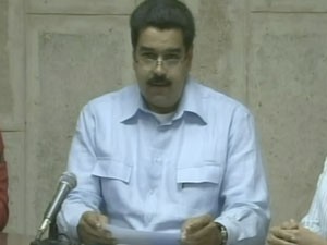  Nicolás Maduro, em comunicado feito televisão e rádio da Venezuela (Foto: Reuters)