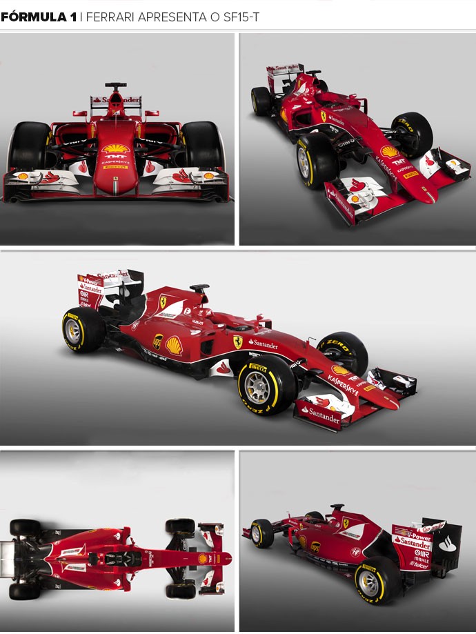Mosaico - Ferrari apresenta o SF15-T (Foto: Divulgação) Mosaico - Ferrari apresenta o SF15-T (Foto: Divulgação)