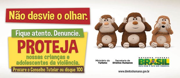 Adesivo de campanha contra a exploração sexual de crianças e adolescentes (Foto: Divulgação/Ministério do Turismo)