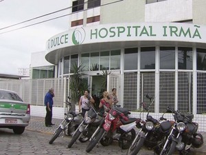 Hospital Irmã Dulce, em Praia Grande (Foto: Reprodução/TV Tribuna)