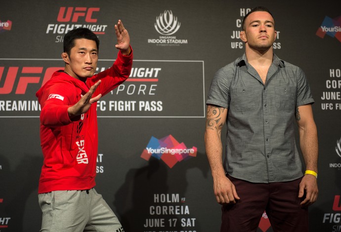 Dong Hyun Kim, Colby Covington, UFC Singapura, MMA (Foto: Getty Images)