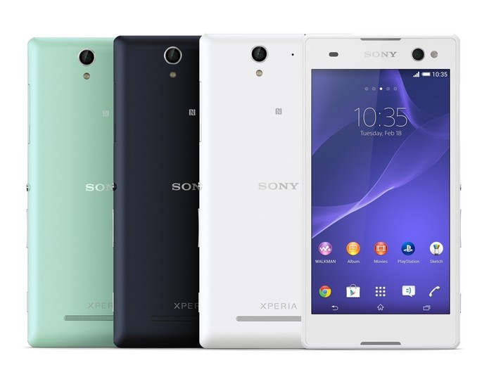 Xperia C3 é um smartphone da Sony votado para selfies com câmera frontal e flash LED (Foto: Divulgação/Sony)