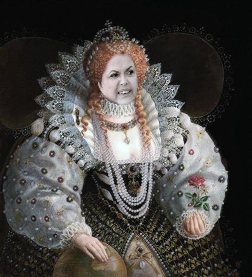 Resultado de imagem para dilmas rainha louca