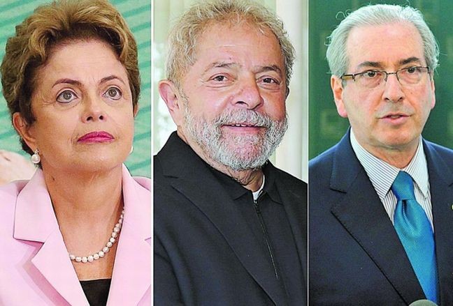 Dilma, Lula e Eduardo Cunha (Foto: O Tempo)