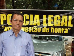 Presidente do Sindipol, Cristiano Ribeiro (Foto: Gil Oliveira/ G1)