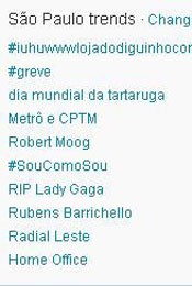 Trending Topics em SP às (Foto: Reprodução)