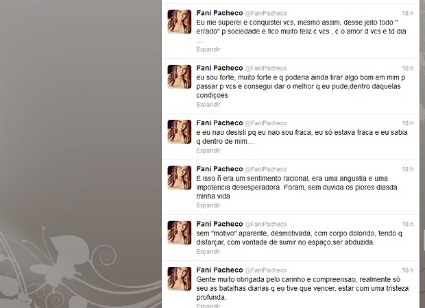Fani Pacheco (Foto: Reprodução) Fani Pacheco (Foto: Reprodução)