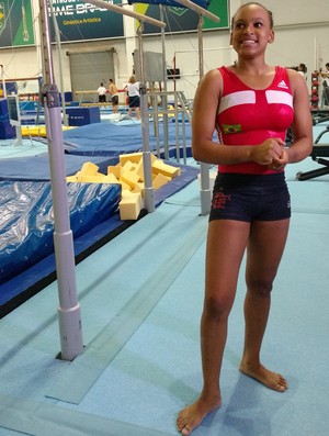 Rebeca Andrade, treino, CT Time Brasil no Maria Lenk (Foto: Thaís Jorge )
