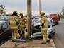 Acidente com 4 carros deixa homem ferido próximo à Ponte JK, no DF